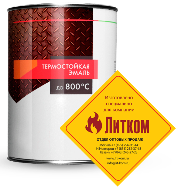 Краска термостойкая (банка 0,8 кг) Черная ELCON Краска термостойкая (банка 0,8 кг) Черная ELCON
