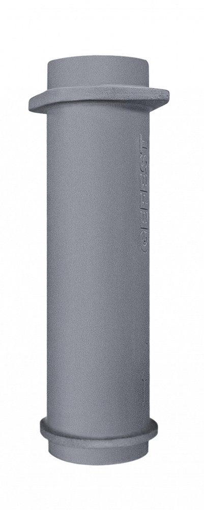 Чугунная НИЖНЯЯ труба для шибера 150/500мм Чугунная НИЖНЯЯ труба для шибера 150/500мм