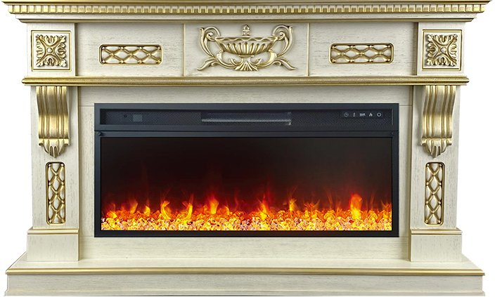 Каминокомплект Corsica - Слоновая кость с патиной (Ширина 1500 мм) с очагом Vision 42 LED Каминокомплект Corsica - Слоновая кость с патиной (Ширина 1500 мм) с очагом Vision 42 LED